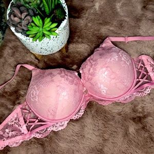 La Senza Pink lacy push up bra 36C